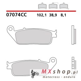 BREMBO 2026/06 KLOCKI HAMULCOWE KH226 / KH142 ROAD / SCOOTER CARBON CERAMIC CC (PÓŁMETALICZNE) (ECE R90)