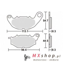SBS KLOCKI HAMULCOWE KH663 RACING DUAL SINTER KOLOR ZŁOTY TARCZA LEWA PRZÓD PASUJE DO: YAMAHA YZF-R25 '15-'20, YZF-R3 '15-'25, M
