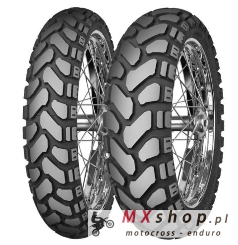 Opona Mitas 140/80B17 E-07+ Enduro Trail Dakar (żółty pasek) 69T TL M+S TYŁ DOT 2022