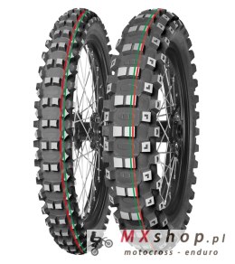 Opona Mitas 70/100-10 Terra Force MX-MH (czerwony/zielony pasek) mediu/hard 41J TT TYŁ DOT 2022