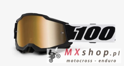 100 PROCENT NOWOŚĆ GOGLE ACCURI 2 GOGGLE BLCK001 - TRUE GOLD MIRROR LENS - SZYBKA ZŁOTE LUSTRO