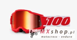 100 PROCENT NOWOŚĆ GOGLE ACCURI 2 GOGGLE RD001 - RED MIRROR LENS - SZYBKA CZERWONE LUSTRO