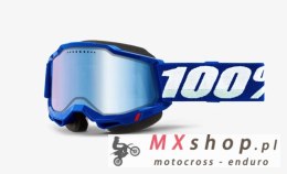 100 PROCENT NOWOŚĆ GOGLE ACCURI 2 SNOWMOBILE DUAL PANEVENTED GOGGLE BLUE - YELLOW LENS - SZYBKA NIEBIESKIE LUSTRO