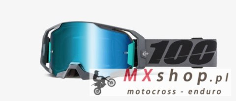 100 PROCENT NOWOŚĆ GOGLE ARMATIC GOGGLE PETROMA - AQUA MIRROR LENS SZYBKA NIEBIESKIE LUSTRO