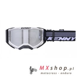 KENNY RACING GOGLE MODEL PERFORMANCE LEVEL EVO 1 BLACK - CLEAR LENS - KOLOR BIAŁY/CZARNY SZYBKA PRZEŹROCZYSTA