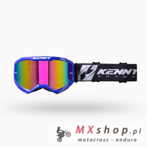 KENNY RACING GOGLE TRACK KOMBAT + ROZMIAR BLUE KOLOR NIEBIESKI SZYBKA LUSTRO IRIDIUM