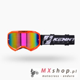KENNY RACING GOGLE TRACK KOMBAT + ROZMIAR ORANGE KOLOR POMARAŃCZOWY SZYBKA LUSTRO IRIDIUM