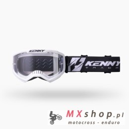 KENNY RACING GOGLE TRACK KOMBAT ROZMIAR WHITE KOLOR BIAŁY SZYBKA PRZEŹROCZYSTA