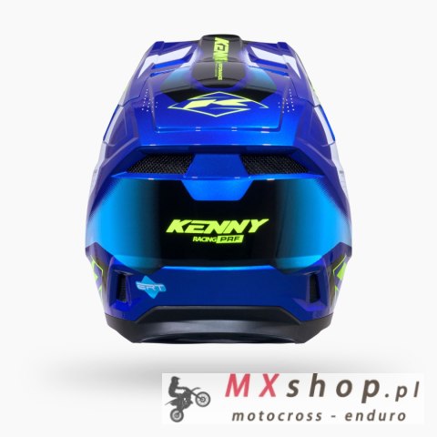 KENNY RACING KASK CROSS/ENDURO PERFORMANCE GRAPHIC RACING BLUE KOLOR NIEBIESKI/BIAŁY/ŻÓŁTY FLUO ROZMIAR M