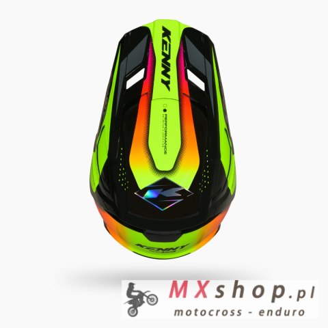 KENNY RACING KASK CROSS/ENDURO PERFORMANCE GRAPHIC RACING NEON YELLOW KOLOR CZARNY/ŻÓŁTY ROZMIAR S