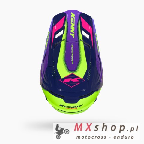 KENNY RACING KASK CROSS/ENDURO PERFORMANCE GRAPHIC RACING PURPLE KOLOR FIOLETOWY/ŻÓŁTY FLUO ROZMIAR M