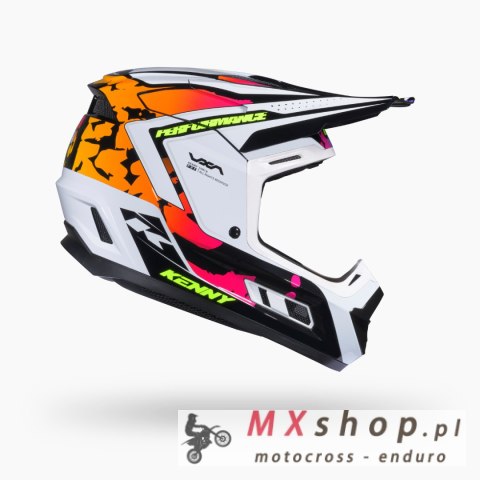 KENNY RACING KASK CROSS/ENDURO PERFORMANCE GRAPHIC + STAIN KOLOR BIAŁY/RÓŻOWY/FIOLETOWY ROZMIAR XS