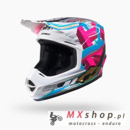 KENNY RACING KASK CROSS/ENDURO PERFORMANCE GRAPHIC + STAR KOLOR BIAŁY/NIEBIESKI/RÓŻOWY ROZMIAR S