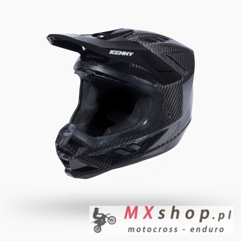 KENNY RACING KASK CROSS/ENDURO TITANIUM CLASSIC CARBON SHINY HOLOGRAPHIC KOLOR CZARNY POŁYSK ROZMIAR S