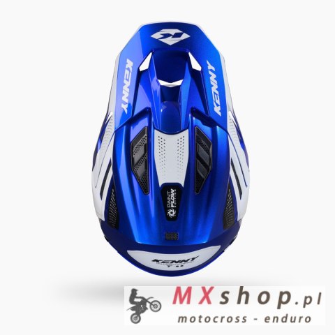 KENNY RACING KASK CROSS/ENDURO TITANIUM GRAPHIC CANDY BLUE KOLOR NIEBIESKI/BIAŁY ROZMIAR L