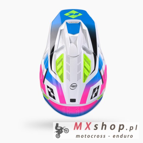 KENNY RACING KASK CROSS/ENDURO TITANIUM GRAPHIC GRADIENT BIAŁY/NIEBIESKI/RÓŻOWY ROZMIAR M