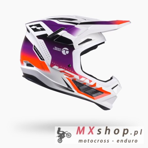 KENNY RACING KASK CROSS/ENDURO TITANIUM GRAPHIC ICON BIAŁY/FIOLETOWY/POMARAŃCZOWY ROZMIAR XL