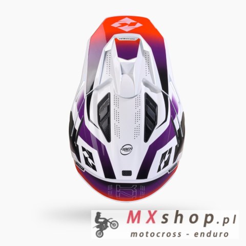 KENNY RACING KASK CROSS/ENDURO TITANIUM GRAPHIC ICON BIAŁY/FIOLETOWY/POMARAŃCZOWY ROZMIAR XL