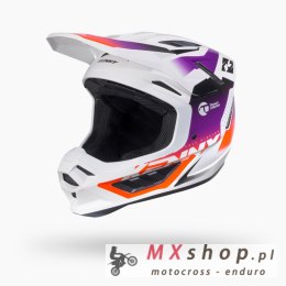 KENNY RACING KASK CROSS/ENDURO TITANIUM GRAPHIC ICON KOLOR BIAŁY/FIOLETOWY/POMARAŃCZOWY ROZMIAR XS