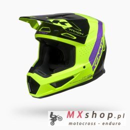 KENNY RACING KASK CROSS/ENDURO TRACK GRAPHIC BLAST BLACK NEON KOLOR ŻÓŁTY FLUO/CZARNY/FIOLETOWY ROZMIAR L