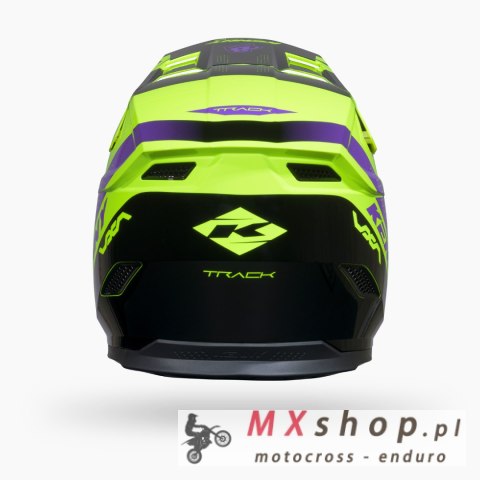 KENNY RACING KASK CROSS/ENDURO TRACK GRAPHIC BLAST BLACK NEON KOLOR ŻÓŁTY FLUO/CZARNY/FIOLETOWY ROZMIAR M