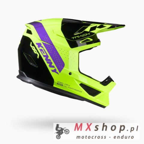 KENNY RACING KASK CROSS/ENDURO TRACK GRAPHIC BLAST BLACK NEON KOLOR ŻÓŁTY FLUO/CZARNY/FIOLETOWY ROZMIAR XS