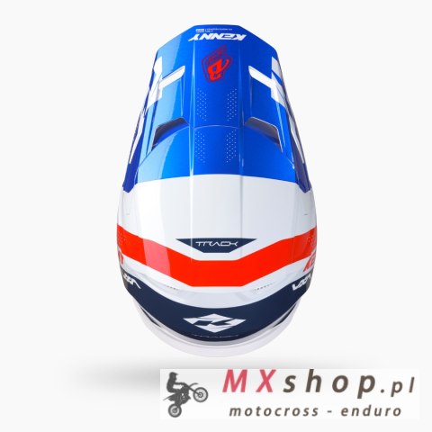 KENNY RACING KASK CROSS/ENDURO TRACK GRAPHIC BLAST PATRIOT KOLOR NIEBIESKI/BIAŁY/CZERWONY ROZMIAR M
