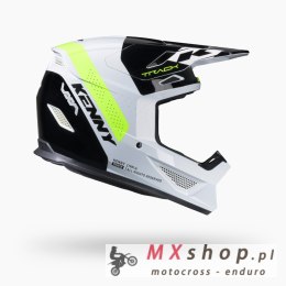 KENNY RACING KASK CROSS/ENDURO TRACK GRAPHIC BLAST WHITE NEON YELLOW KOLOR BIAŁY/ŻÓŁTY FLUO/CZARNY ROZMIAR S