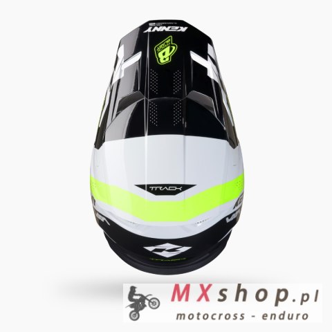 KENNY RACING KASK CROSS/ENDURO TRACK GRAPHIC BLAST WHITE NEON YELLOW KOLOR BIAŁY/ŻÓŁTY FLUO/CZARNY ROZMIAR S