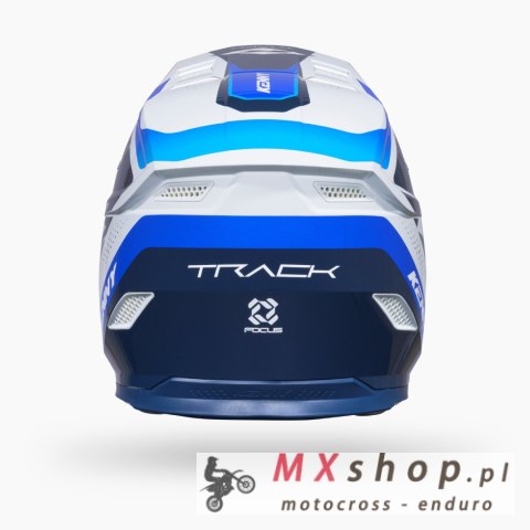KENNY RACING KASK CROSS/ENDURO TRACK GRAPHIC + FOCUS BLUE KOLOR BIAŁY/NIEBIESKI ROZMIAR XL