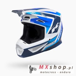 KENNY RACING KASK CROSS/ENDURO TRACK GRAPHIC + FOCUS BLUE KOLOR BIAŁY/NIEBIESKI ROZMIAR M