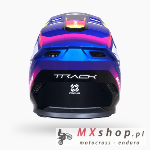 KENNY RACING KASK CROSS/ENDURO TRACK GRAPHIC + FOCUS CANDY BLUE KOLOR NIEBIESKI/BIAŁY/ POMARAŃCZOWY ROZMIAR L