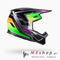 KENNY RACING KASK CROSS/ENDURO TRACK GRAPHIC + FOCUS NEON KOLOR CZARNY/SZARY/ŻÓŁTY FLUO ROZMIAR M