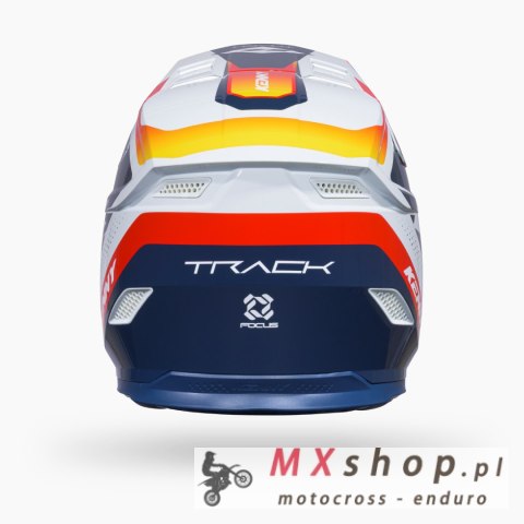KENNY RACING KASK CROSS/ENDURO TRACK GRAPHIC + FOCUS ORANGE NAVY KOLOR POMARAŃCZOWY/NIEBIESKI/BIAŁY ROZMIAR XS