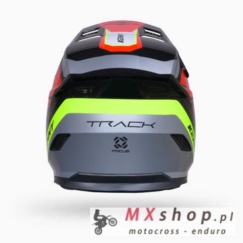 KENNY RACING KASK CROSS/ENDURO TRACK GRAPHIC + FOCUS RED KOLOR CZERWONY/ŻÓŁTY FLUO/ CZARNY ROZMIAR XS