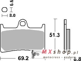 SBS KLOCKI HAMULCOWE KH252 / KH380 RACING DUAL SINTER KOLOR ZŁOTY TARCZA LEWA (NA ZAMÓWIENIE )